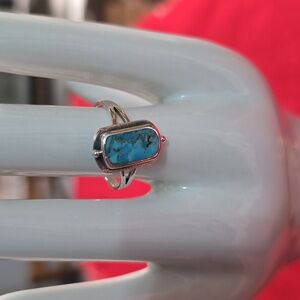 925 Sterling Silver~Turquoise Ring~Sz 8.5